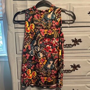 LOFT Multicolor Floral Dress Shirt